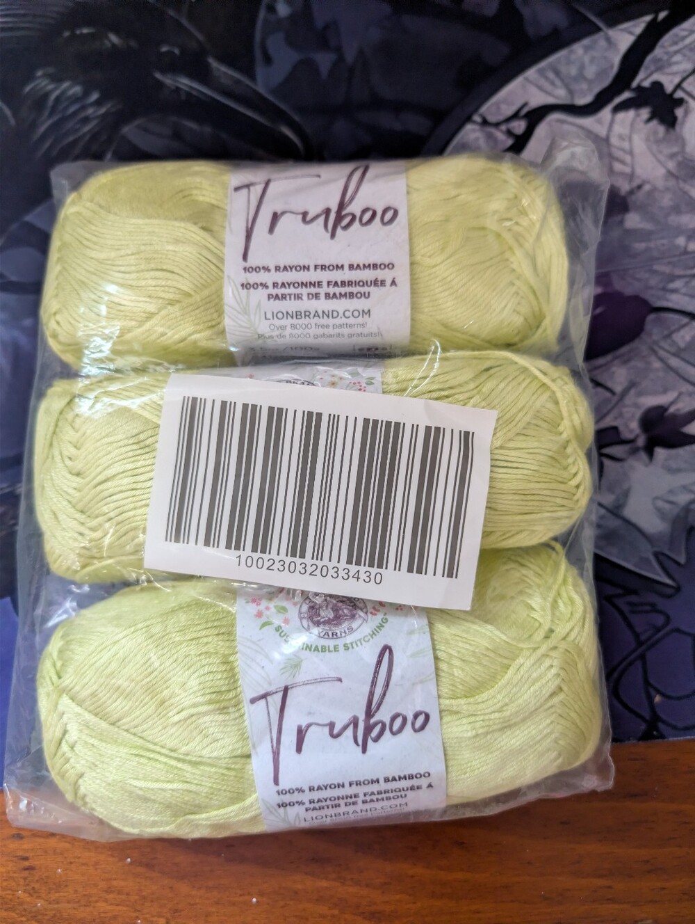 Lion Brand Truboo Yarn- Celery-3 Pack